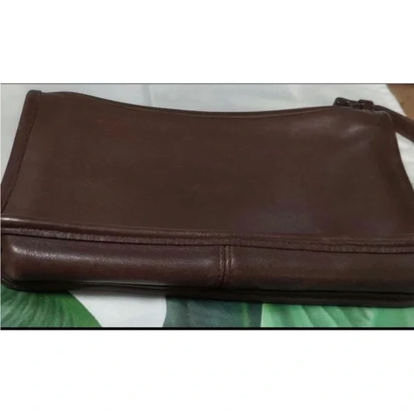 Coach Brown Leather Wristlet - Picture 4 of 11